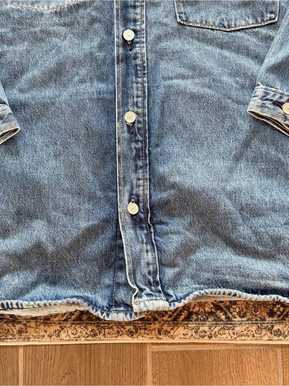 NWT Levi’s Men’s Oversized Twisted Shacket Denim Shirt Jacket Medium Wash Sz XL